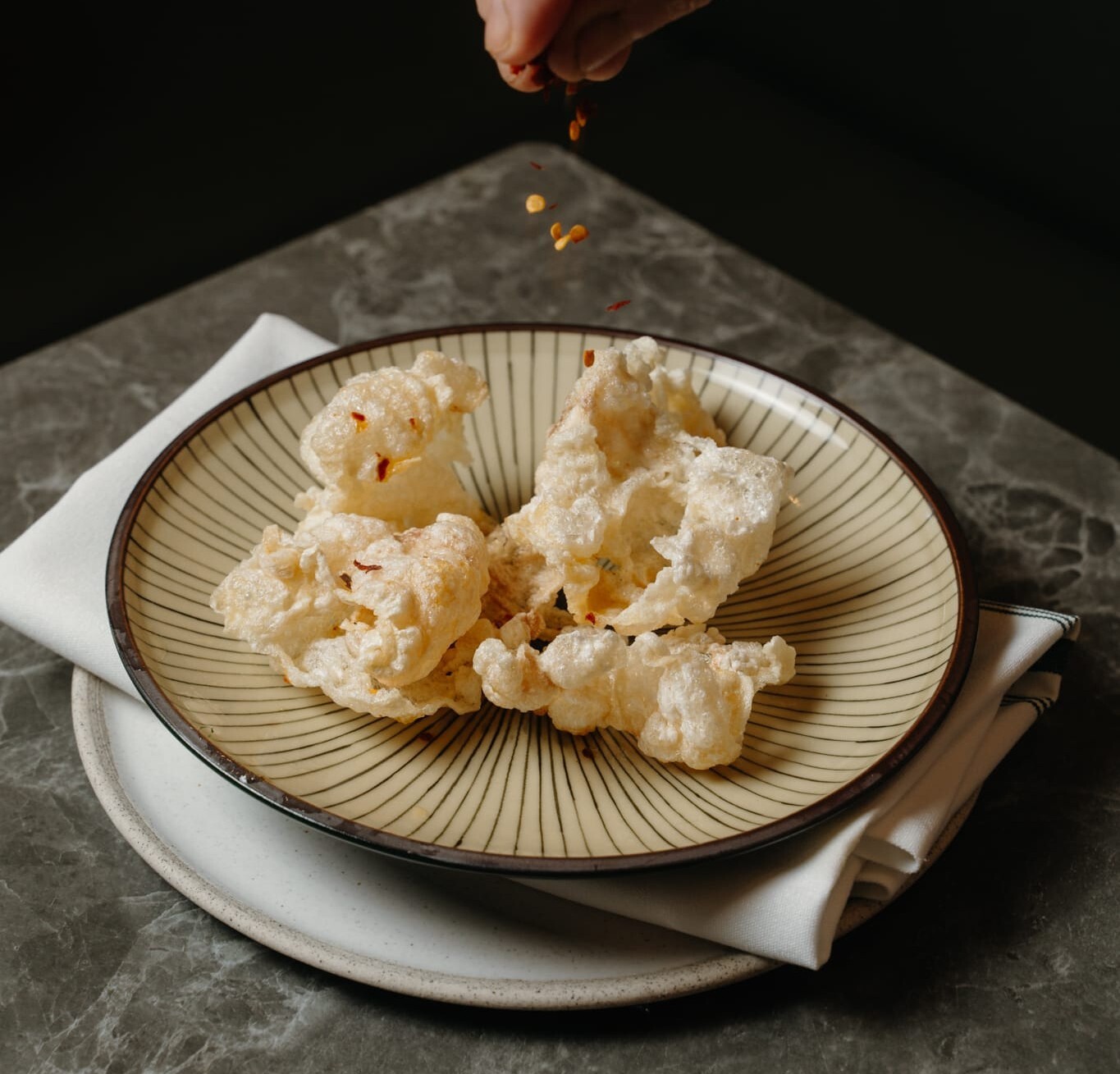 Ebony Beef Crackling with Chilli Flakes and Balsamic Vinegar (12)-web